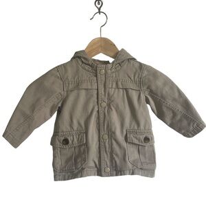 Childrens Place Khaki Hooded Unlined Jacket